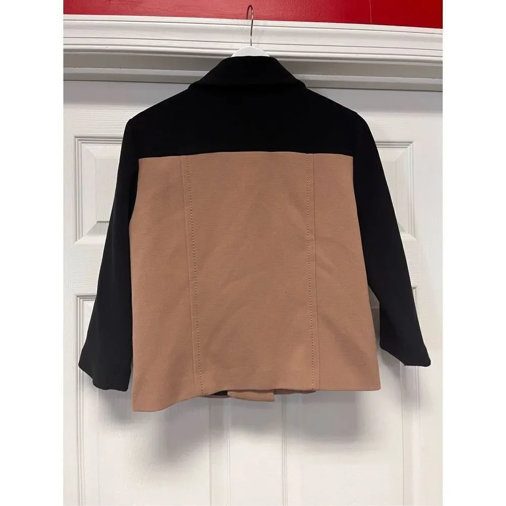 Banana Republic Black & Tan Colorblock Blazer sz PM